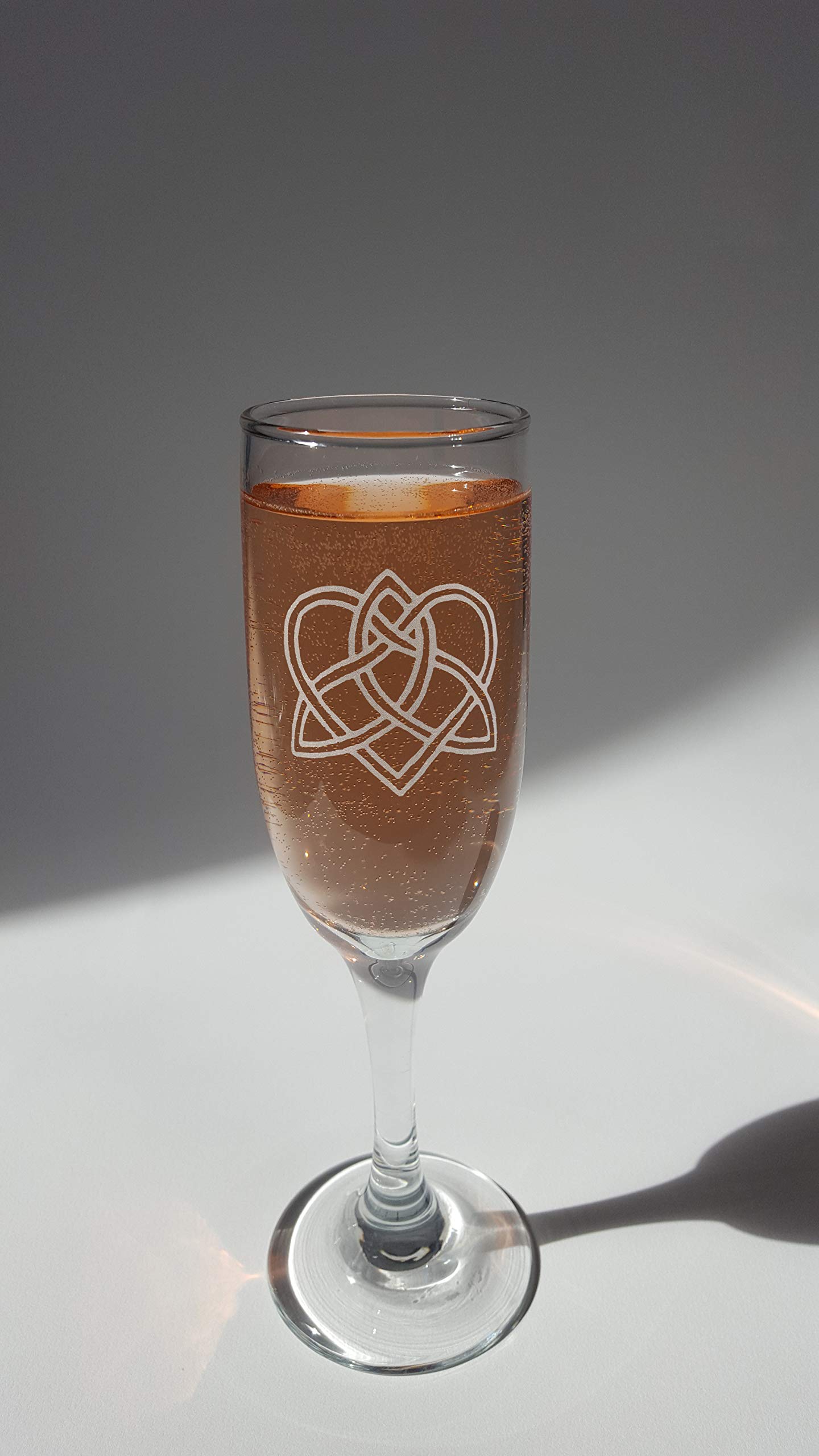 Celtic Love Knot Champagne Flutes Set of Two : Free Personalized Engraving