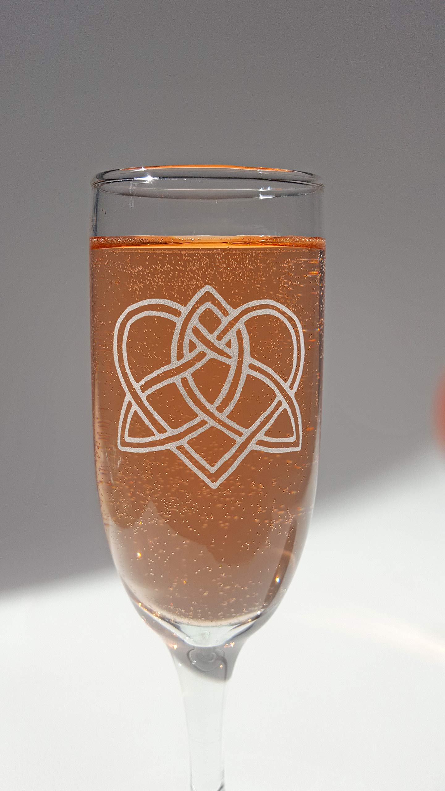 Celtic Love Knot Champagne Flutes Set of Two : Free Personalized Engraving