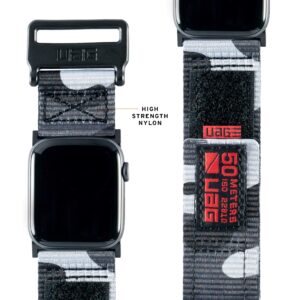 URBAN ARMOR GEAR UAG Compatible with Apple Watch Band 45mm/44mm/42mm, ﻿Series ﻿7/6/5/4/3/2/1 & SE, High Strength Nylon Weave Replacement Strap, Active Midnight Camo