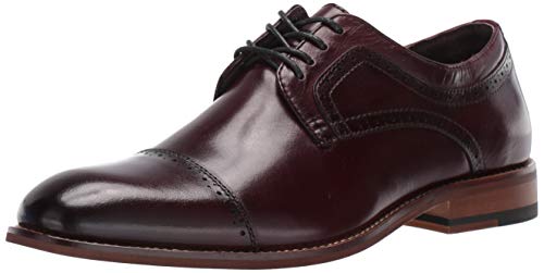 Stacy Adams Men's Dickinson Cap Toe Oxford, Burgundy, 9.5 M US