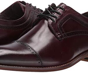 Stacy Adams Men's Dickinson Cap Toe Oxford, Burgundy, 9.5 M US