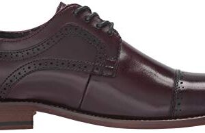 Stacy Adams Men's Dickinson Cap Toe Oxford, Burgundy, 9.5 M US