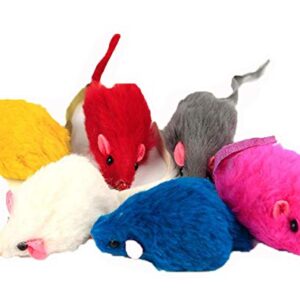 Kissmi 20 Pack Furry Cat Toys Mice Rattle Mice Cat Catcher Assorted Color