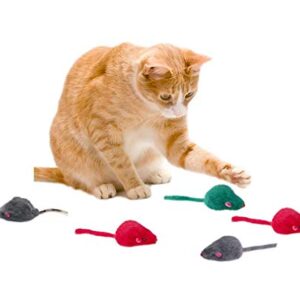 Kissmi 20 Pack Furry Cat Toys Mice Rattle Mice Cat Catcher Assorted Color