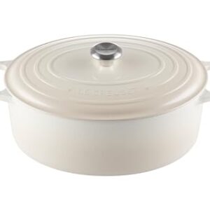 Le Creuset Enameled Cast Iron Signature Oval Dutch Oven, 9.5 qt., Meringue