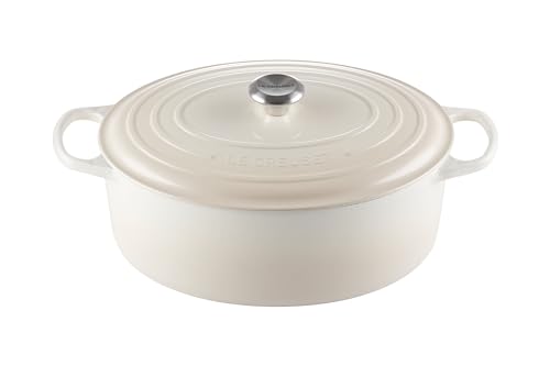 Le Creuset Enameled Cast Iron Signature Oval Dutch Oven, 9.5 qt., Meringue