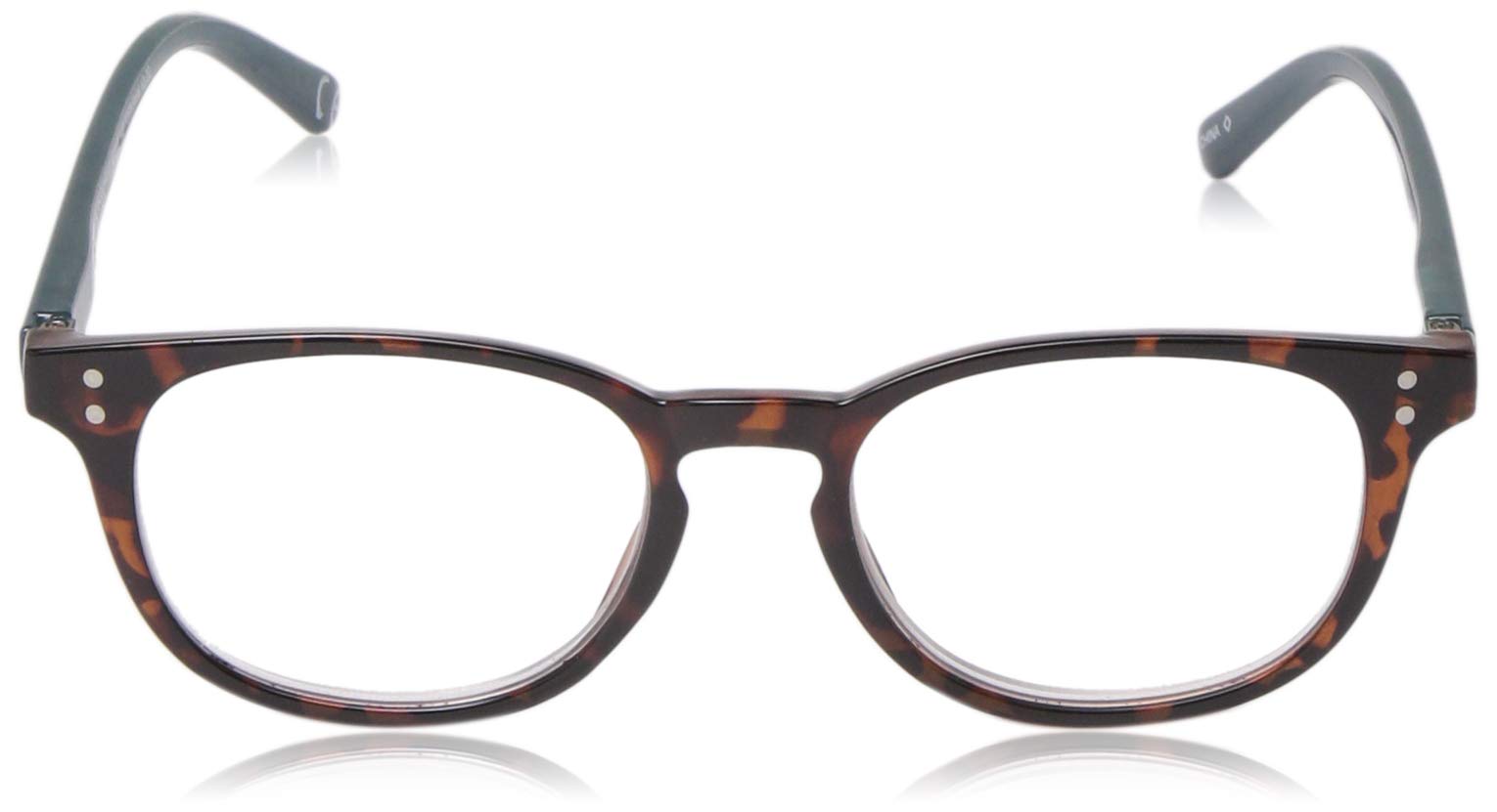 Foster Grant Women's Elodie Round Reading Glasses, Tortoise/Transparent, 59 mm + 3.25