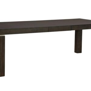 Signature Design by Ashley Hyndell Contemporary Dining Extension Table, Seats up to 8, Dark Brown