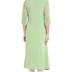 Janasya Kurta for Women Green