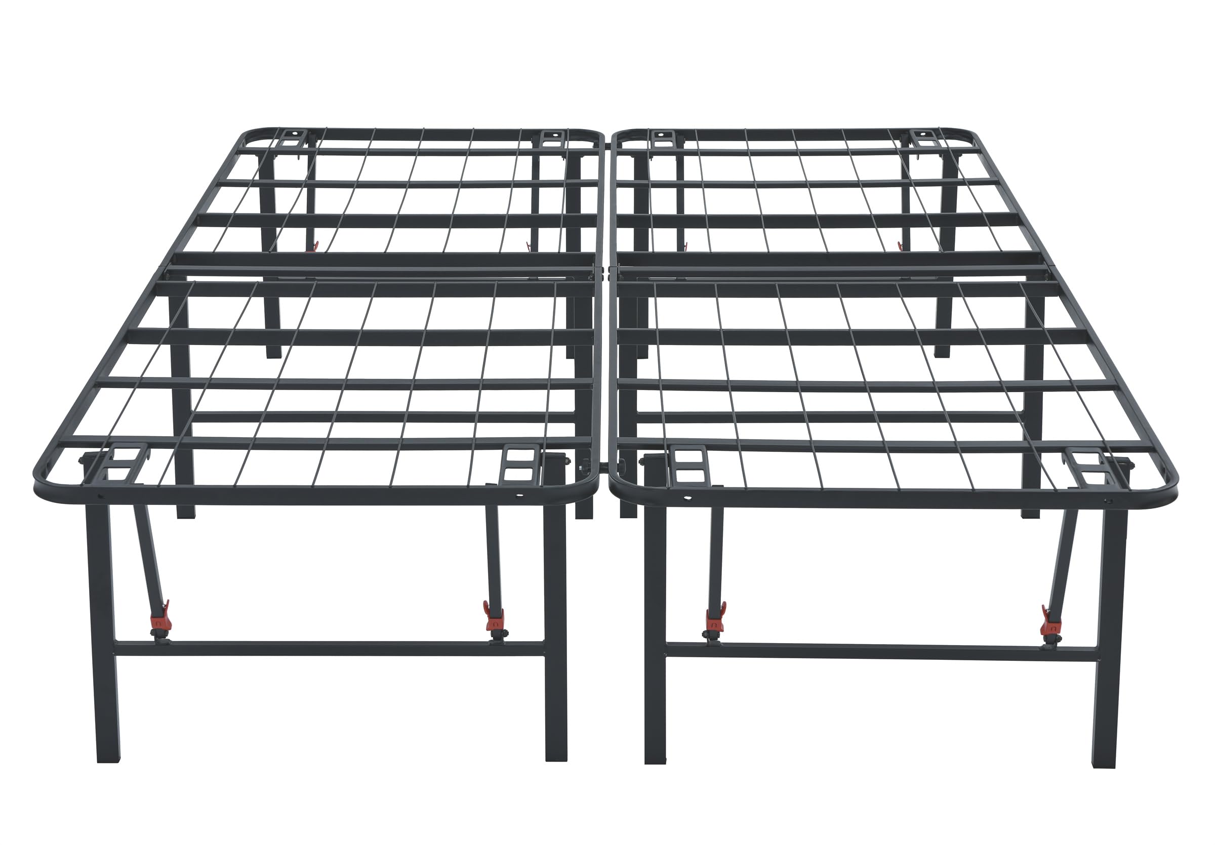 Amazon Basics Foldable Metal Platform Bed Frame with Tool Free Setup, Sturdy Steel Frame, No Box Spring Needed, Full, Black, 75 x 54 x 18 inches (LxWxH)