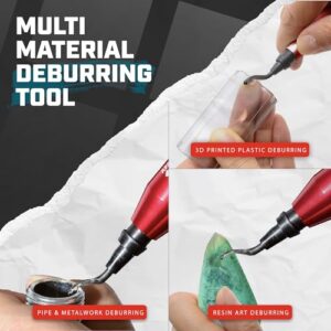 AFA Tooling - Deburring Tool with 11 High Speed Steel Swivel Blades - Works on Metal, Resin, PVC Pipes, Copper, Plastic and 3D Printed Edges - Plumbing & 3D Printing Burr Removal Reamer Tool