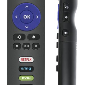 RC280 RC282 Standard IR replacement Remote Control fit for TCL Roku Smart TV with TV Power/Volume and 4 Shortcuts App Keys