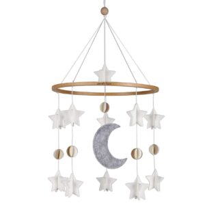 Sorrel + Fern Baby Crib Mobile (Moon, Stars & Planets) - Nursery Decor Ceiling Mobile or Crib Mobile for Boys & Girls