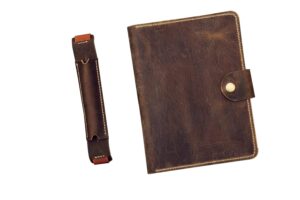 personalized vintage rhodia leather cover distressed leather cover for rhodia wirebound meeting notebook a5+ nra5p05s