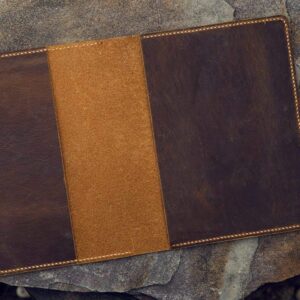 Personalized vintage rhodia leather cover distressed leather cover for rhodia wirebound meeting notebook A5+ NRA5P05S