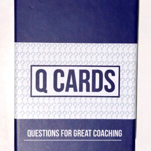 Q Cards: Questions for Great Coaching, Conversation Starters, Coaching Cards, Goal Setting, Ice Breakers by Little Leaps Press