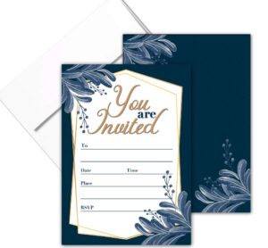 stonehouse collection | you are invited formal fill-in party invitations with envelopes | 25 invites & envelopes | wedding, baby shower, rehearsal dinner, birthday party (formal your invited)