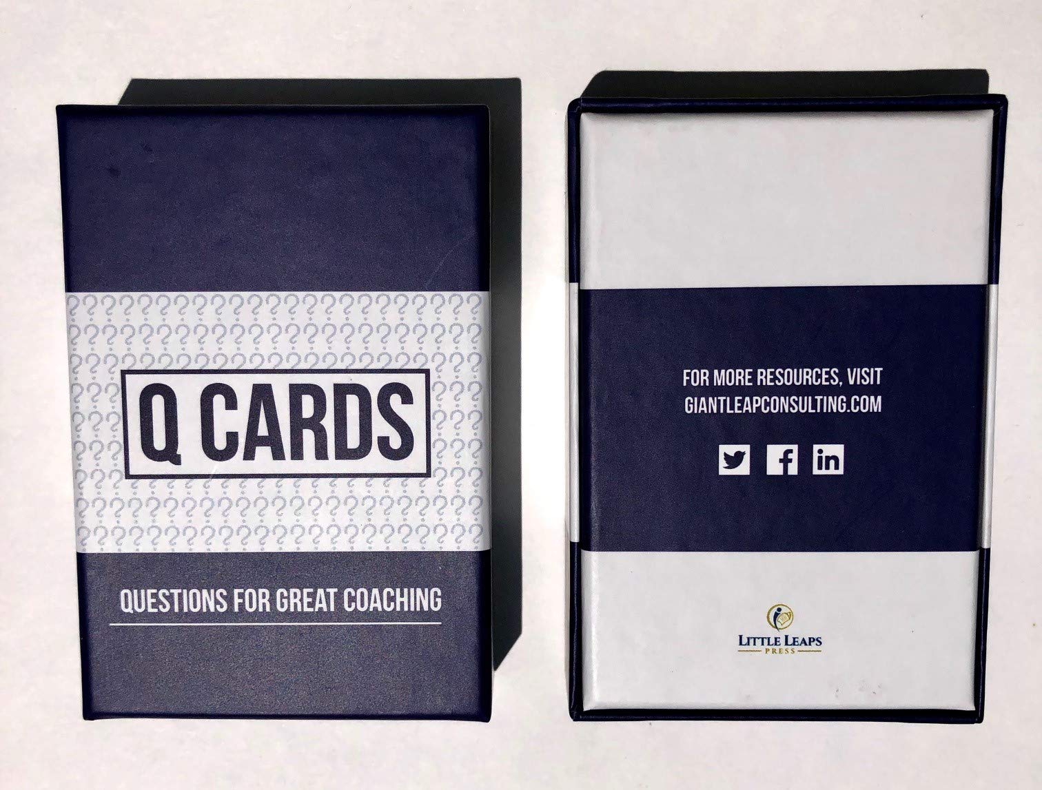 Q Cards: Questions for Great Coaching, Conversation Starters, Coaching Cards, Goal Setting, Ice Breakers by Little Leaps Press