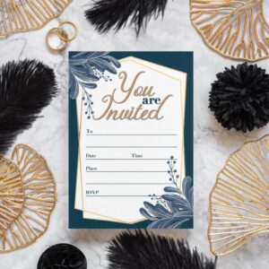 Stonehouse Collection | You Are Invited Formal Fill-in Party Invitations With Envelopes | 25 Invites & Envelopes | Wedding, Baby Shower, Rehearsal Dinner, Birthday Party (Formal Your Invited)