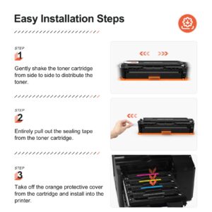 v4ink Remanufactured Toner Cartridge Replacement for HP 131X 131A CF210A CF210X CF211A CF212A CF213A Toner High Yield KCMY Color Set for HP Pro 200 M251nw M251n MFP M276nw M276n M251 Printer