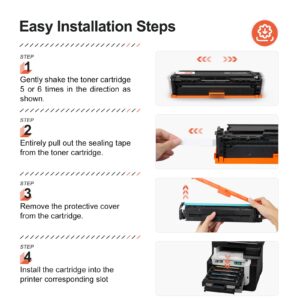 v4ink Remanufactured Toner Cartridge Replacement for HP 128A CE320A CE321A CE322A CE323A Toner KCMY for use with HP Color CP1525n CP1525nw CM1415fn CM1415fnw Printer