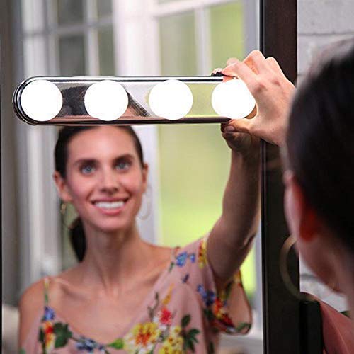 Assemer Portable Makeup Light,Cordless Led Vanity Mirror Lights with Brightness Color Temperature Adjustable for Vanity Table Bathroom Dressing Room