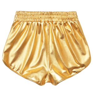 Big Girls Metallic Shorts Gold Hot Pants Shiny Sparkly Festival Outfits 10 11