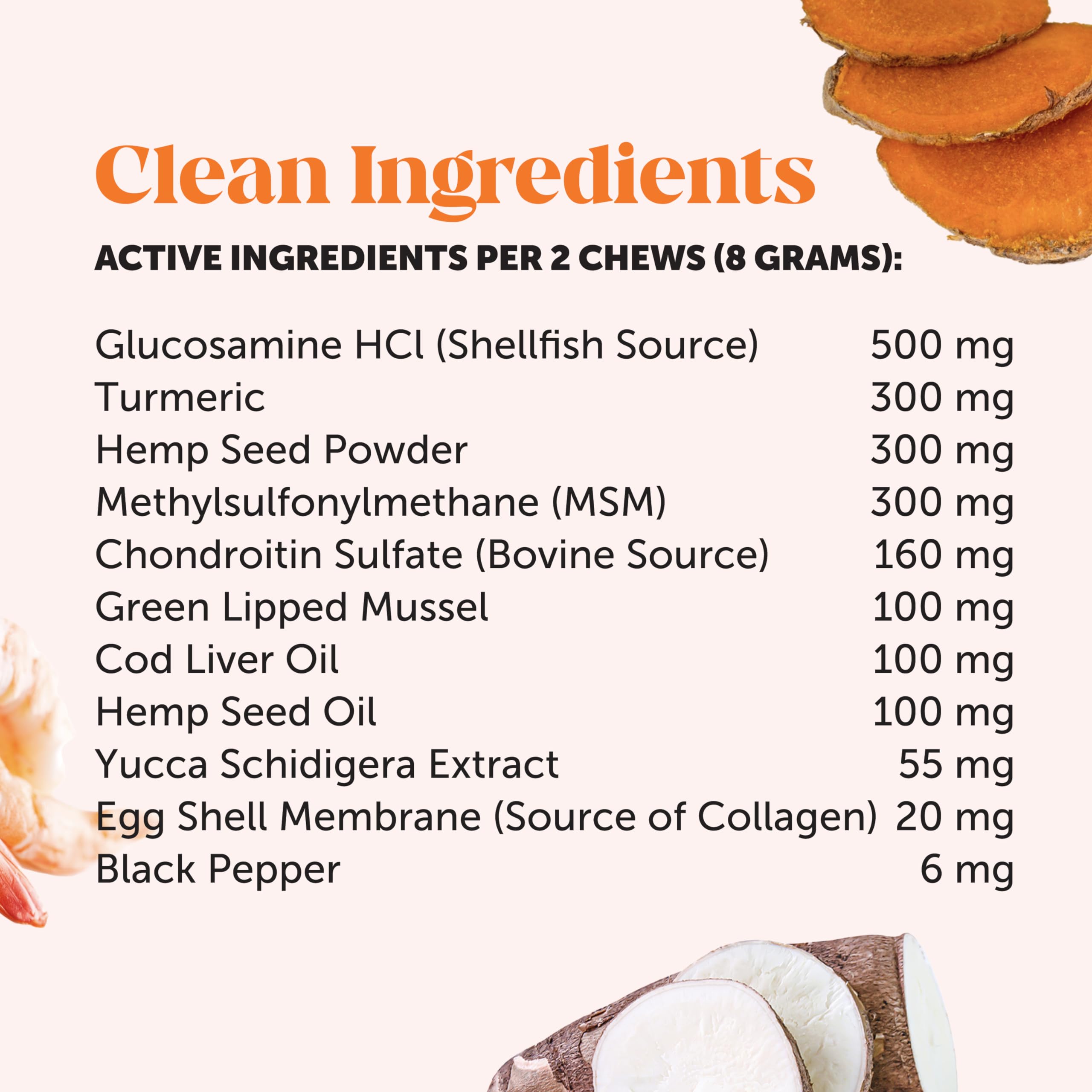 Pet Honesty Hemp Hip & Joint Supplement for Dogs - Hemp Oil & Hemp Powder - Glucosamine Chondroitin for Dogs, Turmeric, MSM, Green-Lipped Mussel, Supports Mobility, May Reduce Discomfort (Bacon)