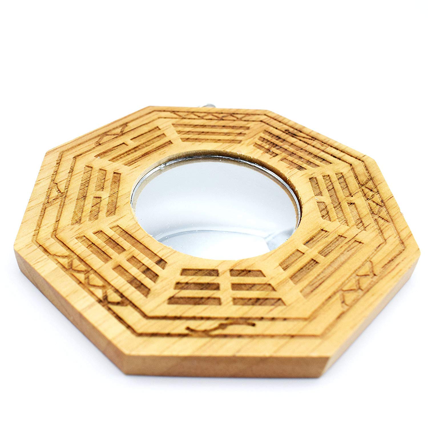 better us Chinese Feng Shui Wood Bagua Mirror Fengshui ba gua Mirrors 6 Inch (Convex)