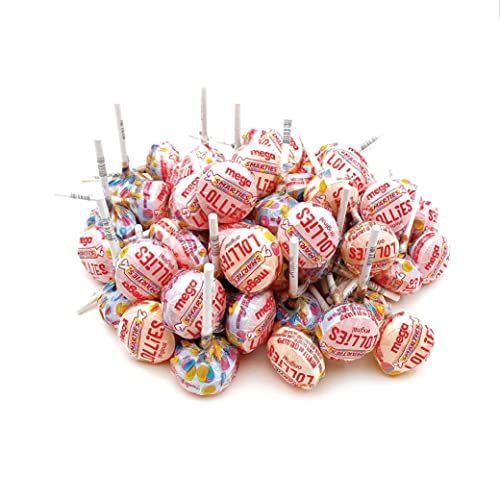 Smarties Mega Lollipops, Vegan Hard Candy Pops, Bulk Pack 30 Count, 2.2 Pounds