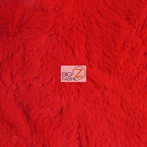 Hug-Z™ Rabbit Snuggle Minky Fabric by The Yard DIY Baby Blankets Decor Clothing (Red)