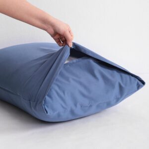 NTBAY Body Cotton Pillowcase - Envelope Closure 20x54 Pillowcase, Breathable and Soft Bed Pillow Case, Denim Blue