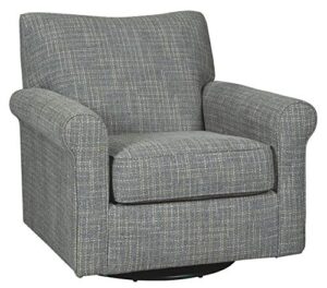 signature design by ashley renley 360-degree swivel glider nursery accent chair, gray