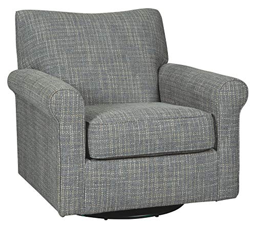 Signature Design by Ashley Renley 360-Degree Swivel Glider Nursery Accent Chair, Gray