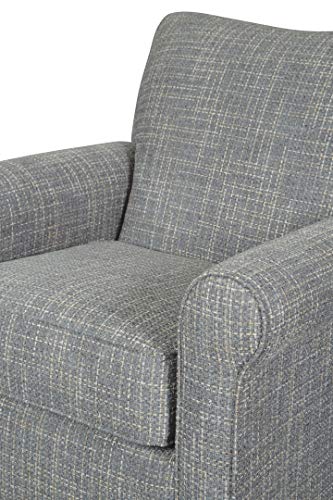 Signature Design by Ashley Renley 360-Degree Swivel Glider Nursery Accent Chair, Gray