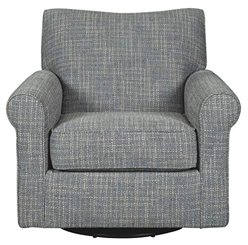 Signature Design by Ashley Renley 360-Degree Swivel Glider Nursery Accent Chair, Gray