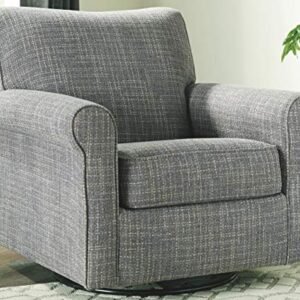 Signature Design by Ashley Renley 360-Degree Swivel Glider Nursery Accent Chair, Gray