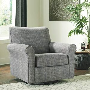 Signature Design by Ashley Renley 360-Degree Swivel Glider Nursery Accent Chair, Gray