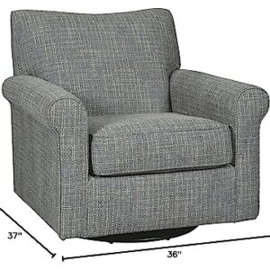 Signature Design by Ashley Renley 360-Degree Swivel Glider Nursery Accent Chair, Gray