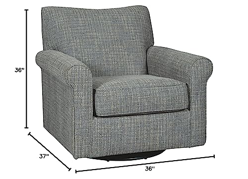 Signature Design by Ashley Renley 360-Degree Swivel Glider Nursery Accent Chair, Gray