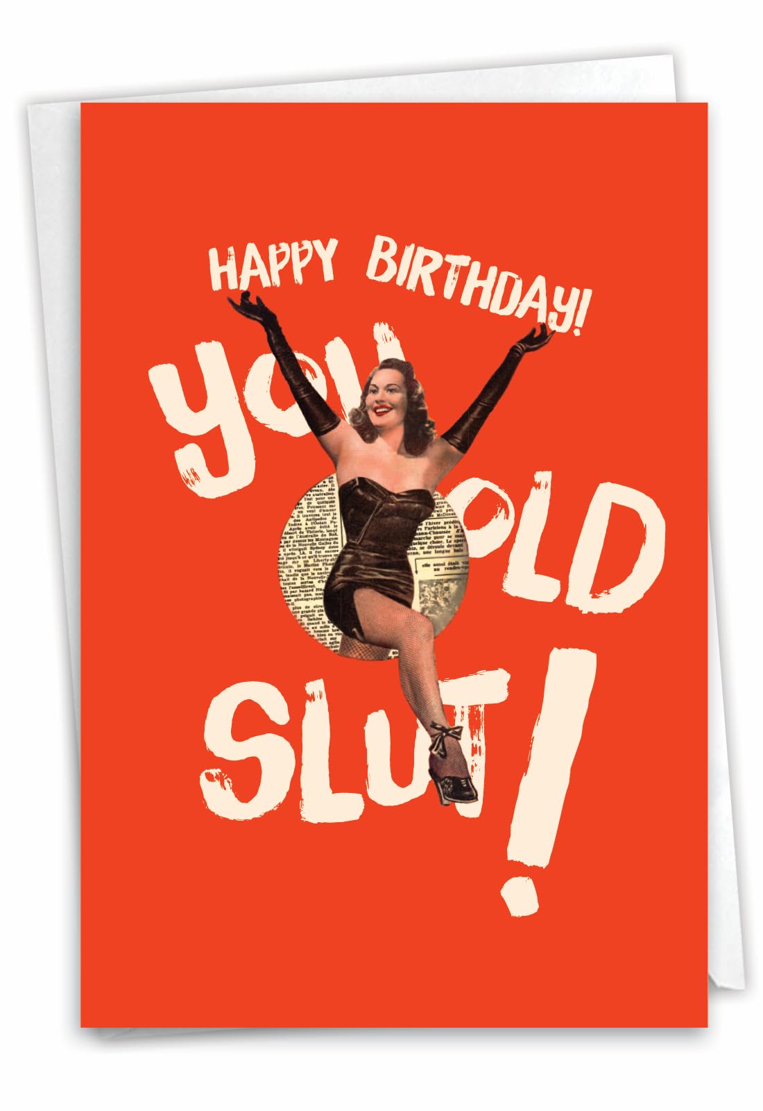 NobleWorks - 1 Sassy Happy Birthday Card Funny - Hilarious Grown-Up Card for Women, Wife, Stationery Humor - Old Lady C7020BDG