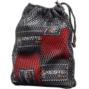 Meister Elite 180" Premium Adult Hand Wraps for MMA & Boxing - 2 Pair Pack w/Mesh Bag - Black/Blood Red