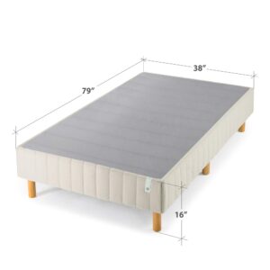 ZINUS GOOD DESIGN Award Winner Justina Metal Mattress Foundation / 16 Inch Platform Bed / No Box Spring Needed, Twin XL, Beige