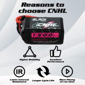 CNHL 4S Lipo Battery 1500mAh 14.8V lipo Battery 100C with XT60 for Vortex LRC Freestyle V1 RC Boat Heli Airplane UAV Drone FPV Multi-Motor Hobby DIY Parts