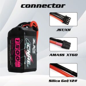 CNHL 4S Lipo Battery 1500mAh 14.8V lipo Battery 100C with XT60 for Vortex LRC Freestyle V1 RC Boat Heli Airplane UAV Drone FPV Multi-Motor Hobby DIY Parts