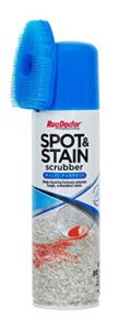 rug doctor spot and stain scrubber multi-purpose formula; deep cleaning foam removes tough stains; ideal for quick cleanup of spots & spills; fabric-safe scrub brush, cri certified, white