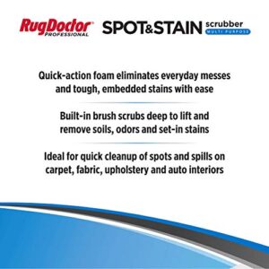 Rug Doctor Spot and Stain Scrubber Multi-Purpose Formula; Deep Cleaning Foam Removes Tough Stains; Ideal for Quick Cleanup of Spots & Spills; Fabric-Safe Scrub Brush, CRI Certified, White