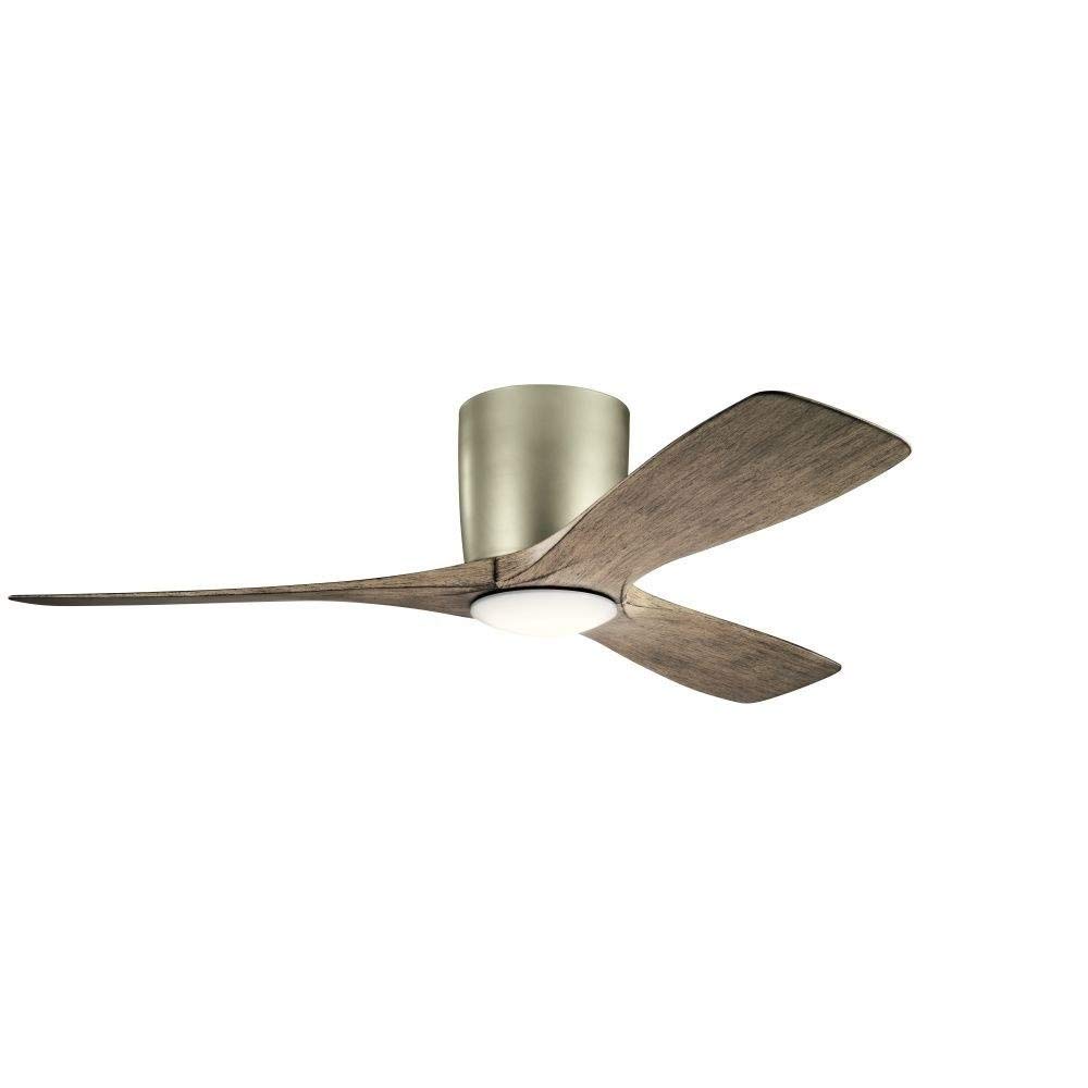 Kichler 300032NI Volos, 48" Ceiling Fan with LED Lights & Wall Control, Brushed Nickel