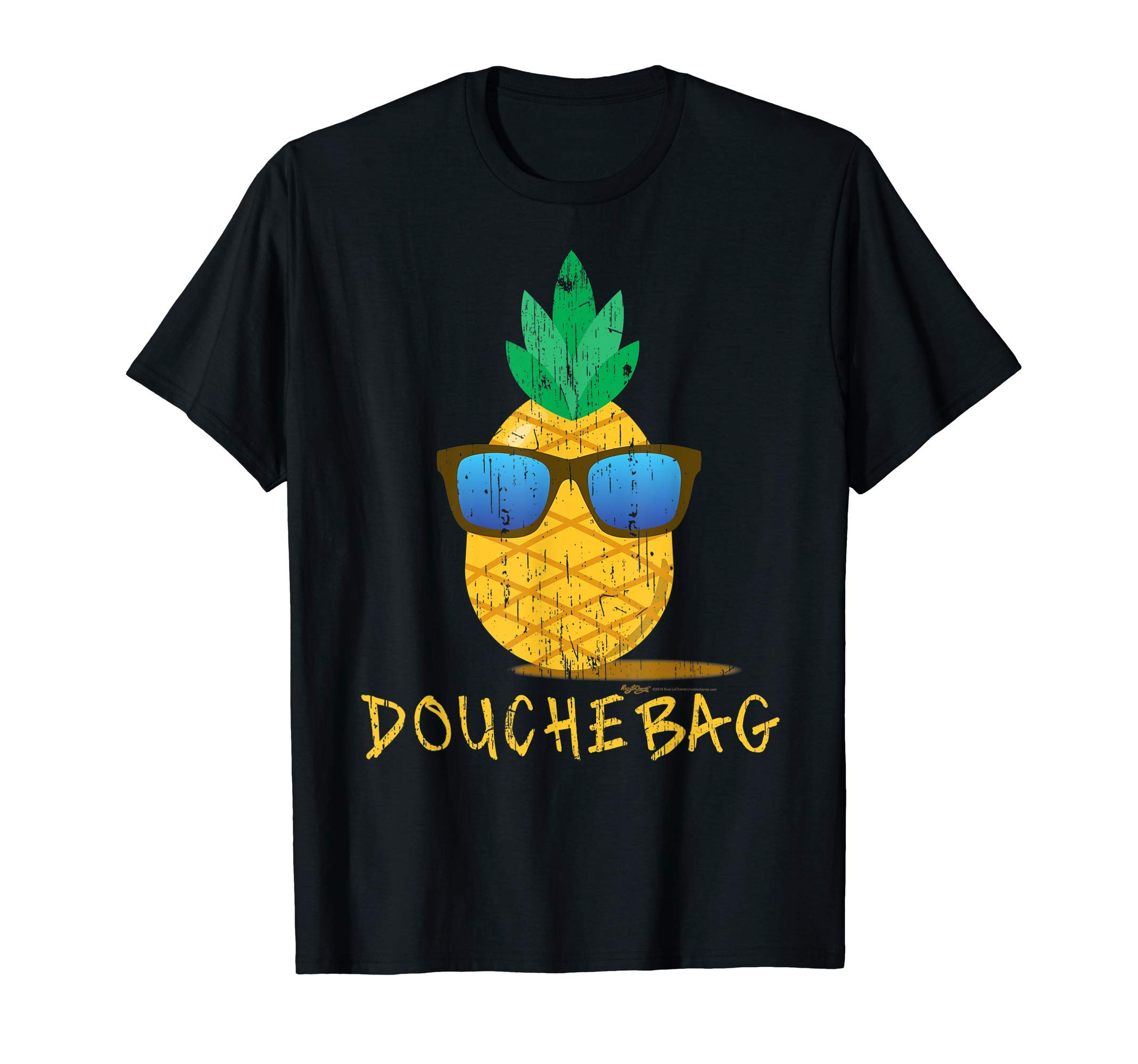 Vintage Pineapple In Sunglasses Douchebag T-Shirt