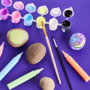 Creativity for Kids Glow in the Dark Rock Painting Kit: Crafts for Kids Ages 6-8+, Painting Rocks Arts and Crafts, Kids Gift